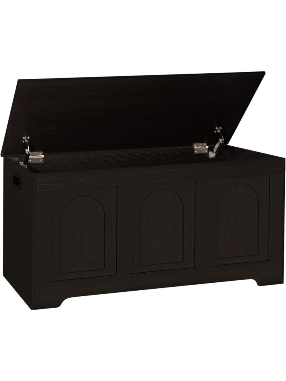Espresso Wooden Toy Box Storage Chest - 39.4" L, Kids Room Organizer, Stylish